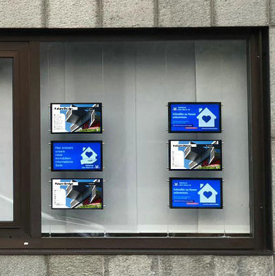 Αγορά Τεχνολογία αιχμής LCD Ψηφιακές οθόνες παραθύρων για Android Δωρεάν Σύστημα CMS ηλεκτρονική κατασκευή