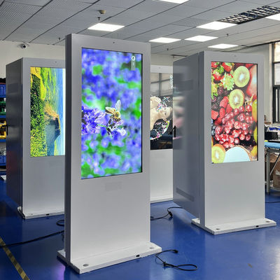 Αγορά 55 ιντσών αδιάβροχη ψηφιακή σήμανση εξωτερικού χώρου με 10-σημείων χωρητική αφή και διάρκεια ζωής 50000H LCD διαφημιστικό κιόσκι ηλεκτρονική κατασκευή