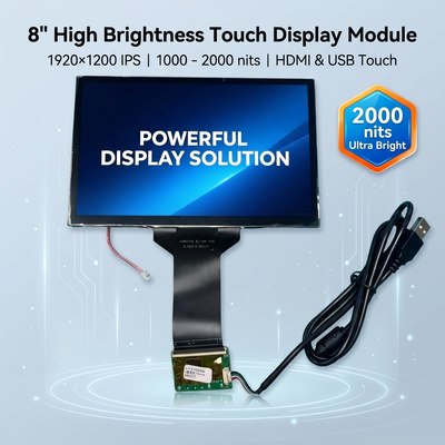 Αγορά 8 ιντσών 1920x1200 FHD Kit οθόνης LCD με Δισκογραφικό Δίσκο HDMI 2000cd/m2 Υψηλή φωτεινότητα Συγκινητική οθόνη αφής Plug and Play ηλεκτρονική κατασκευή