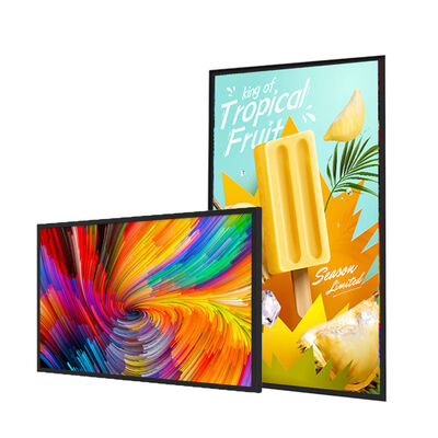 55 ιντσών IP67 Ανερόπλεκτη εξωτερική μηχανή διαφήμισης LCD με 4000nits υψηλή φωτεινότητα για ψηφιακή σήμανση